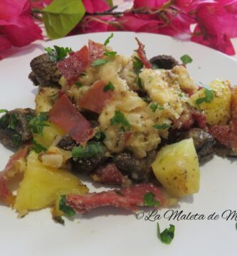 Pollo con champiñones