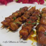 Brochetas en salsa de soja