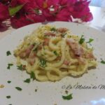 Espaguetis cremosos
