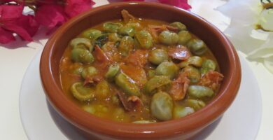 Habas a la hierbabuena