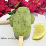 Helado de limón y hierbabuena