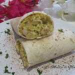 wrap de gambas y huevo