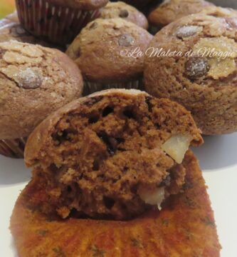 Muffins de chocolate y pera