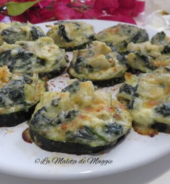 Bocaditos de calabacín, espinacas y alcachofas
