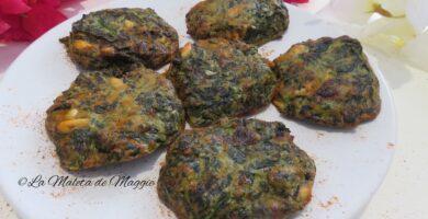 Tortitas de espinacas y parmesano 