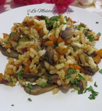 salteado de arroz y verduras