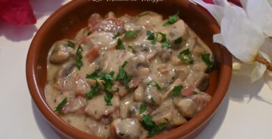 Champiñones a la crema