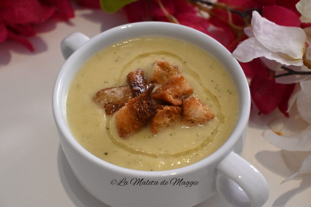 crema de calabacín y puerro