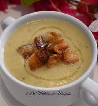 crema de calabacín y puerro