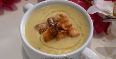 crema de calabacín y puerro