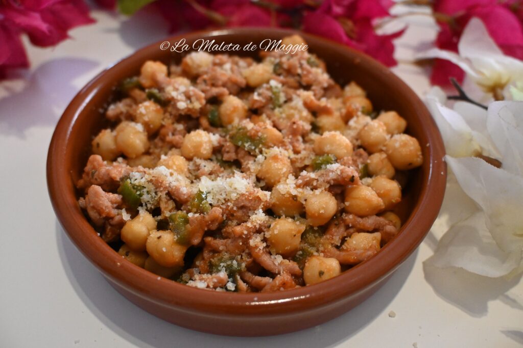 Garbanzos a la boloñesa