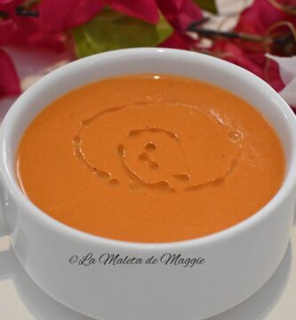 crema de garbanzos con pimientos