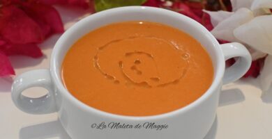 crema de garbanzos con pimientos