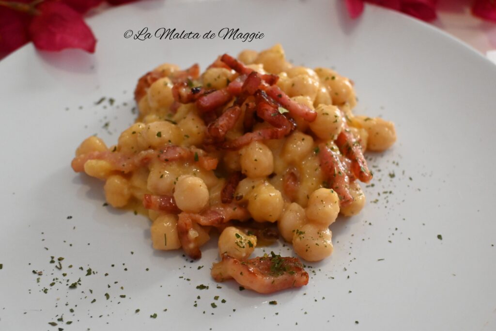 Garbanzos a la carbonara