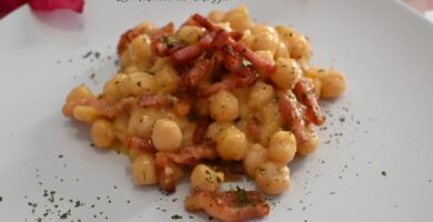 Garbanzos a la carbonara
