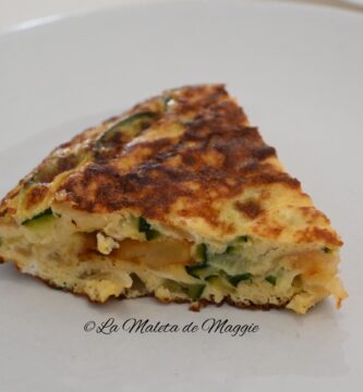 Tortilla de patata cebolla y calabacín